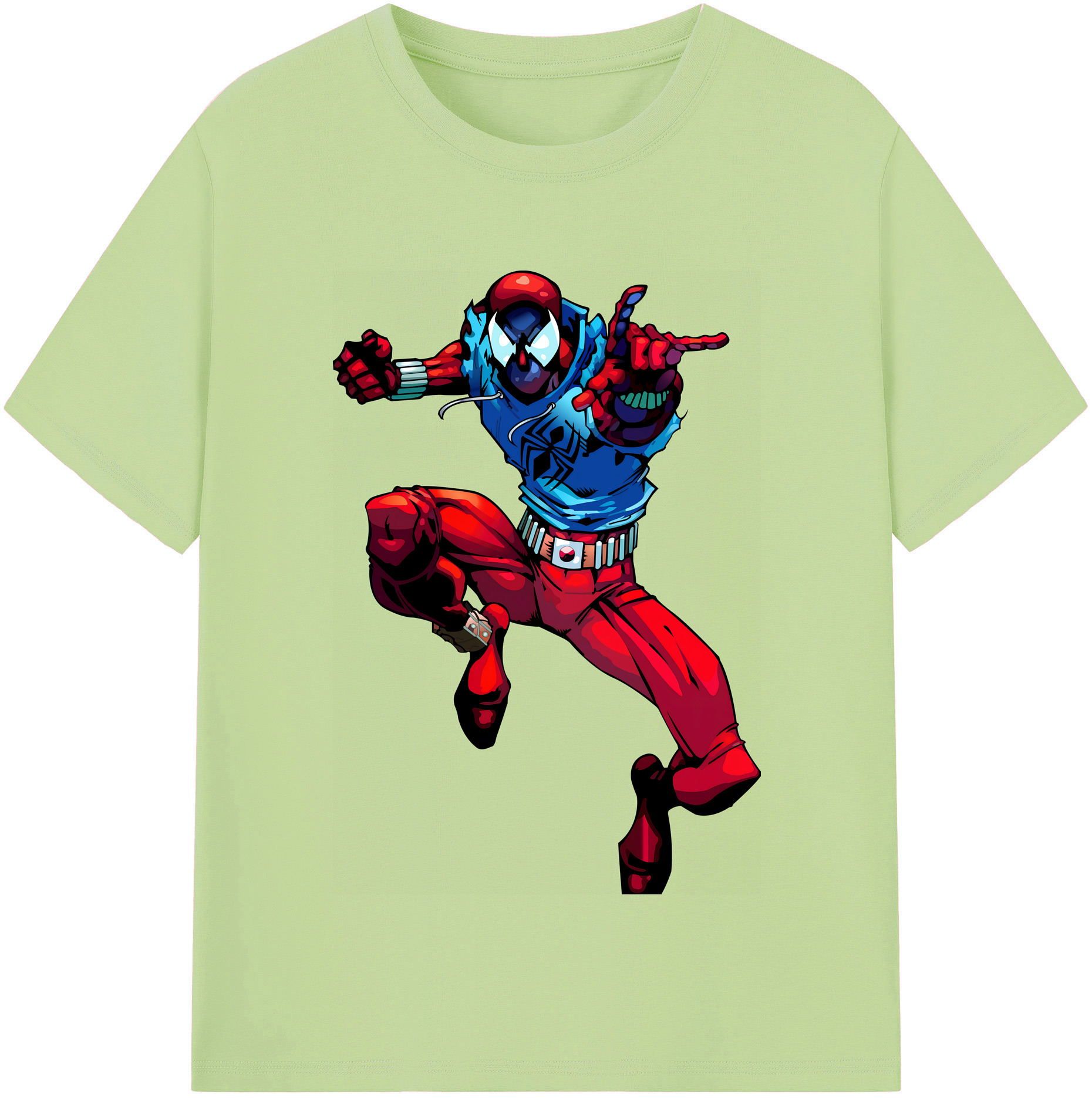 （画像用） Spider Man スパイダーマン 綿100％半袖Tシャツ（フロントプリント）